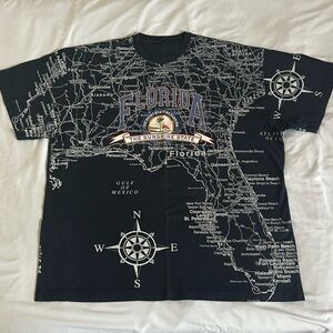 Florida Map Graphic T-Shirt